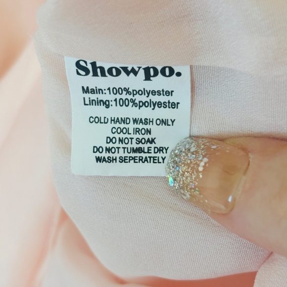 ShowPo Pink  pastel Flounce sleeve Blouse SZ 6 - Picture 5 of 10